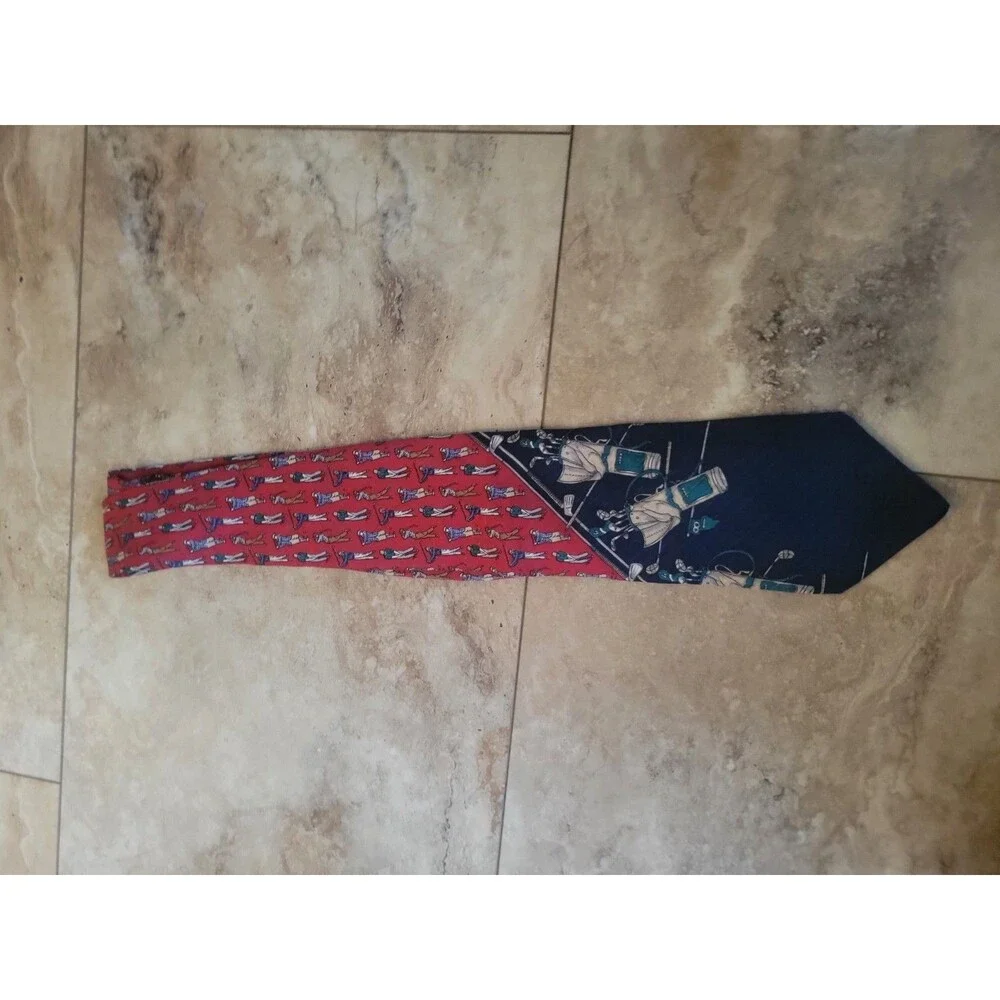 Golf Golfers Sporty Active Multicolored Tie